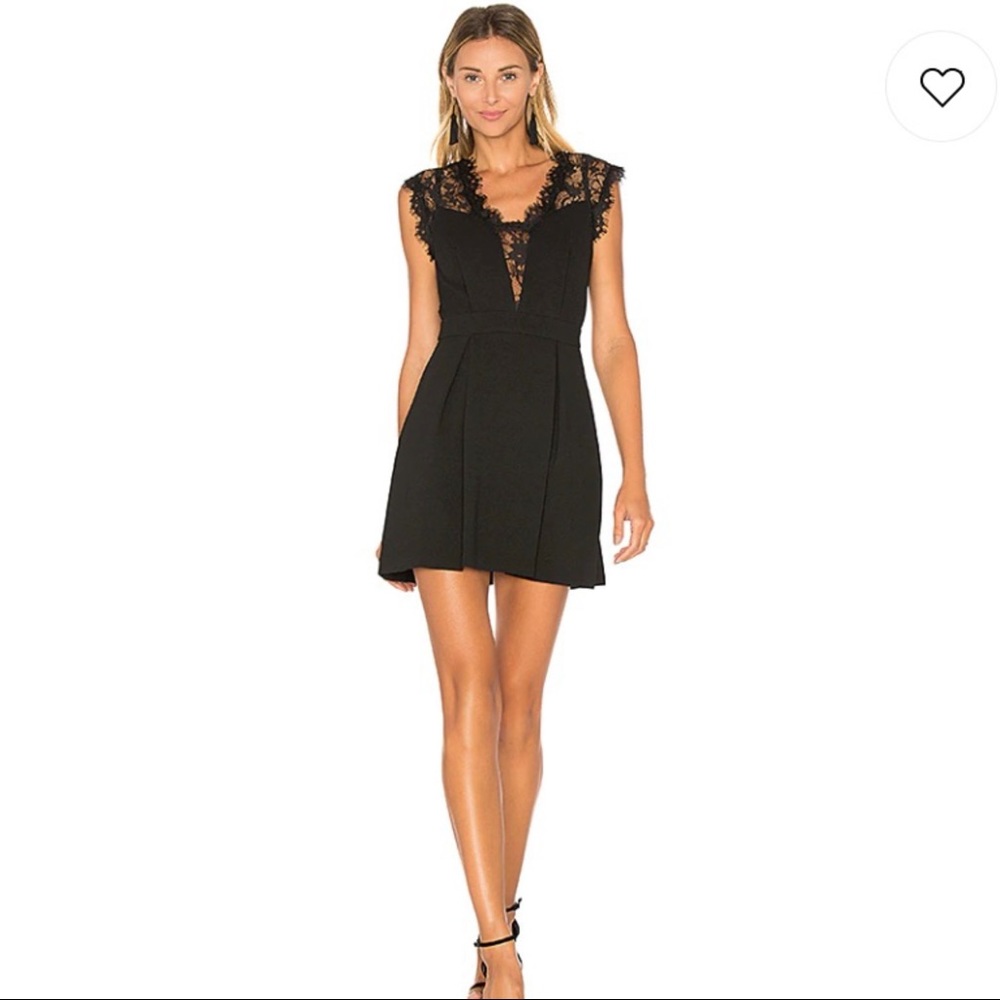 BCBGeneration Black Lace Back Cocktail Dress